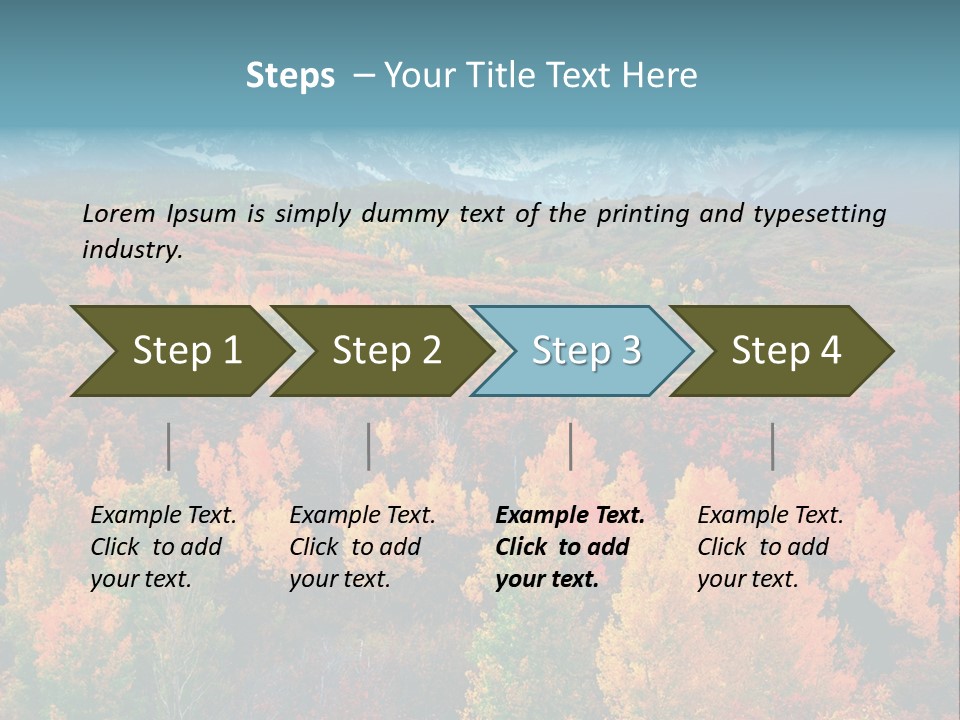 A Scenic View Of A Mountain Range With Colorful Trees PowerPoint Template