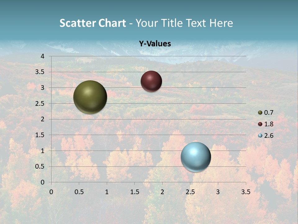 A Scenic View Of A Mountain Range With Colorful Trees PowerPoint Template