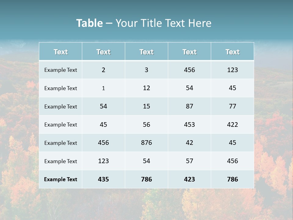 A Scenic View Of A Mountain Range With Colorful Trees PowerPoint Template