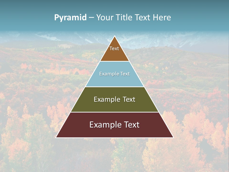 A Scenic View Of A Mountain Range With Colorful Trees PowerPoint Template