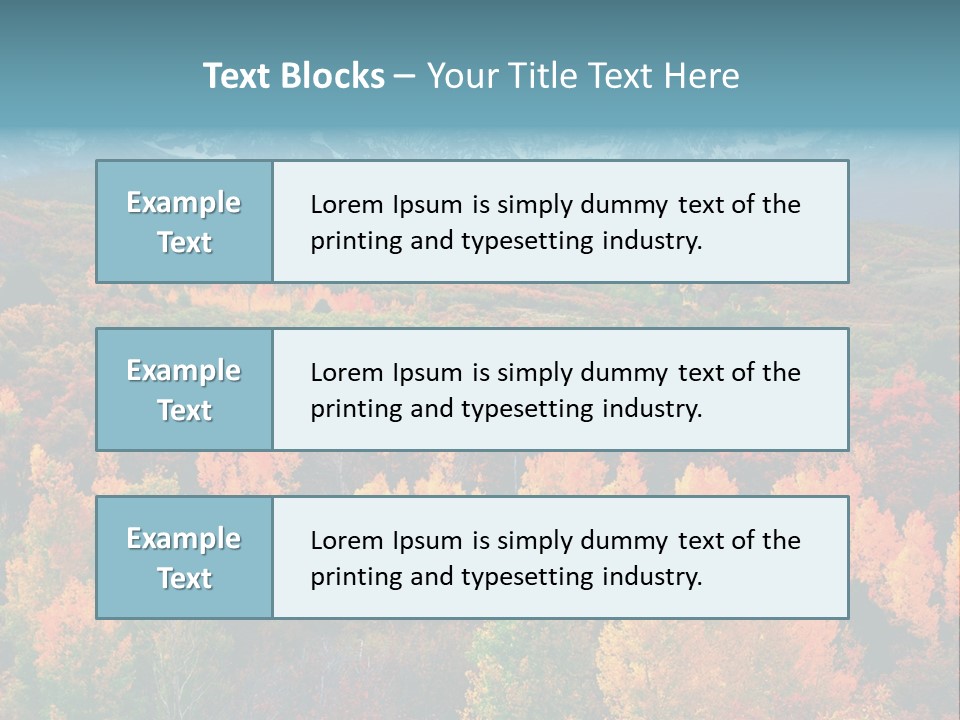 A Scenic View Of A Mountain Range With Colorful Trees PowerPoint Template