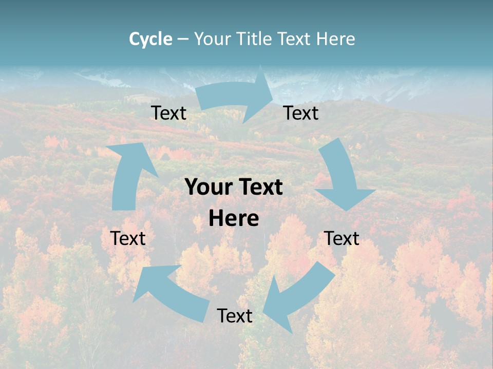 A Scenic View Of A Mountain Range With Colorful Trees PowerPoint Template