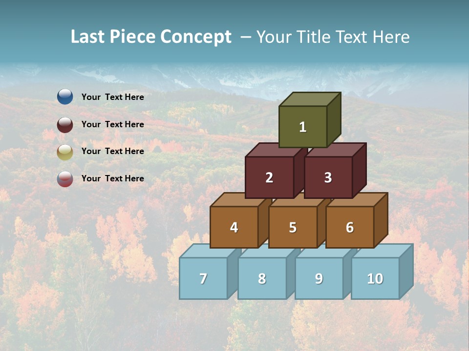 A Scenic View Of A Mountain Range With Colorful Trees PowerPoint Template