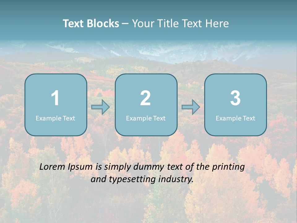 A Scenic View Of A Mountain Range With Colorful Trees PowerPoint Template