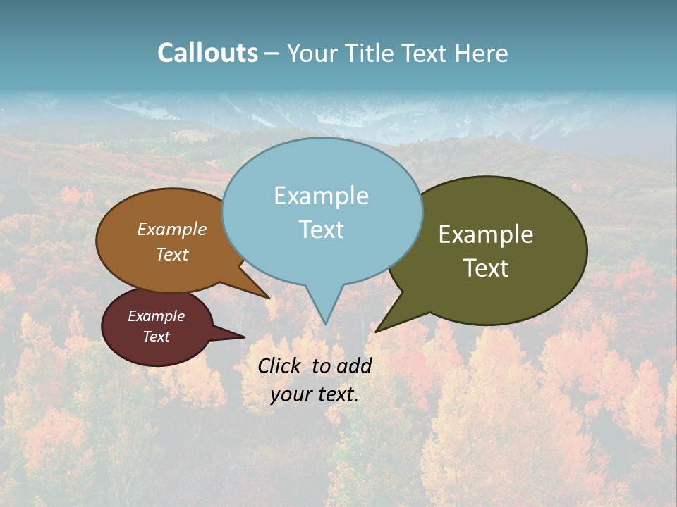 A Scenic View Of A Mountain Range With Colorful Trees PowerPoint Template