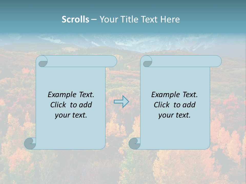 A Scenic View Of A Mountain Range With Colorful Trees PowerPoint Template