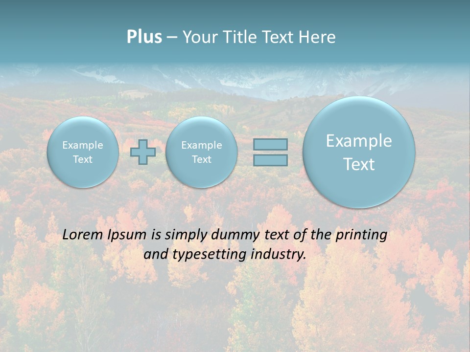 A Scenic View Of A Mountain Range With Colorful Trees PowerPoint Template