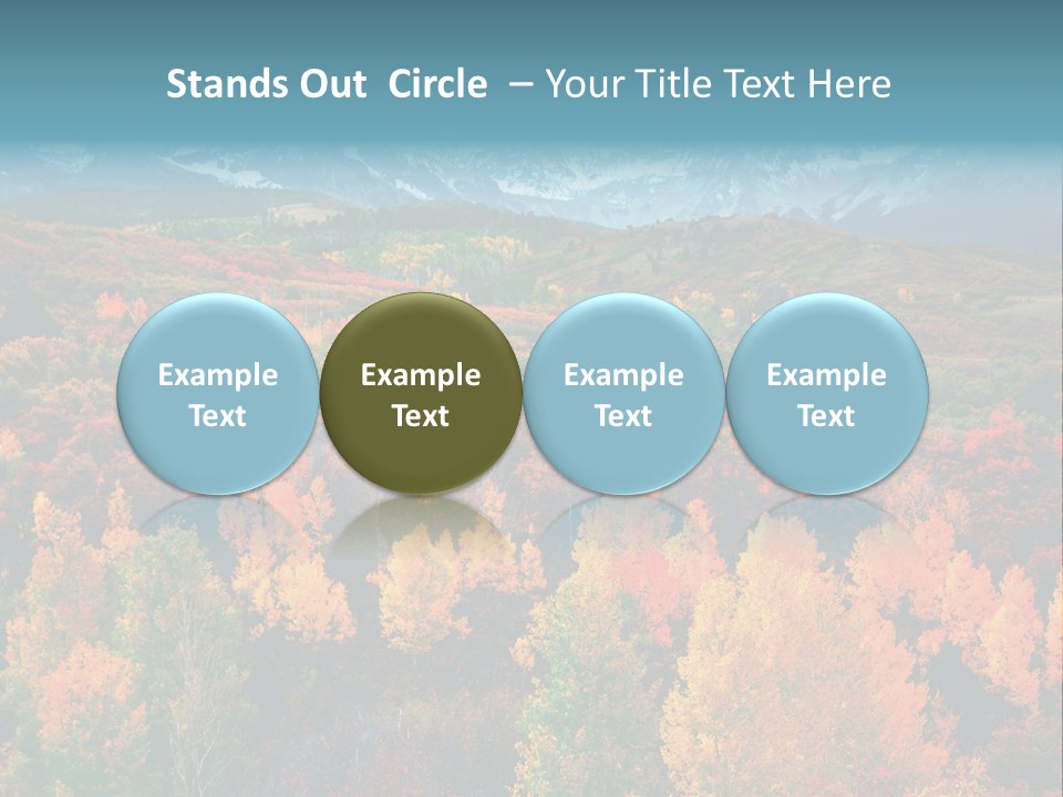 A Scenic View Of A Mountain Range With Colorful Trees PowerPoint Template