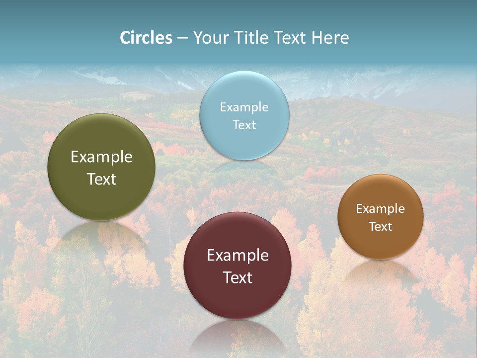 A Scenic View Of A Mountain Range With Colorful Trees PowerPoint Template