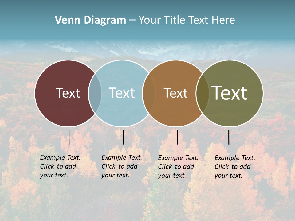 A Scenic View Of A Mountain Range With Colorful Trees PowerPoint Template