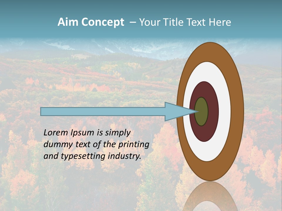 A Scenic View Of A Mountain Range With Colorful Trees PowerPoint Template