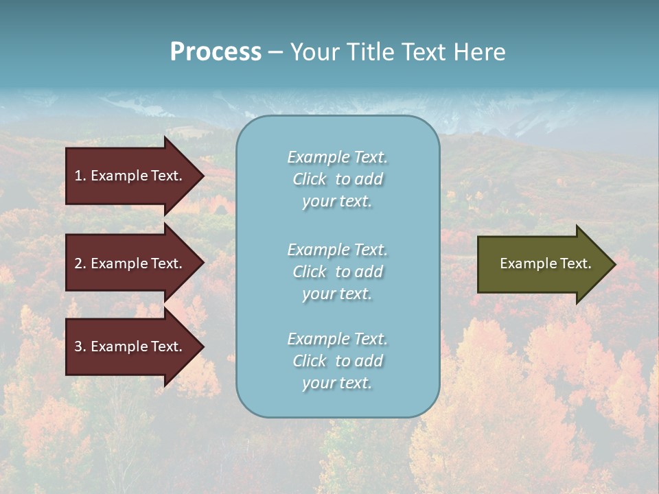 A Scenic View Of A Mountain Range With Colorful Trees PowerPoint Template