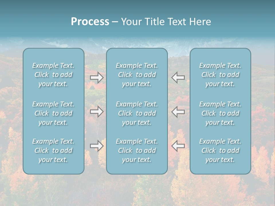 A Scenic View Of A Mountain Range With Colorful Trees PowerPoint Template
