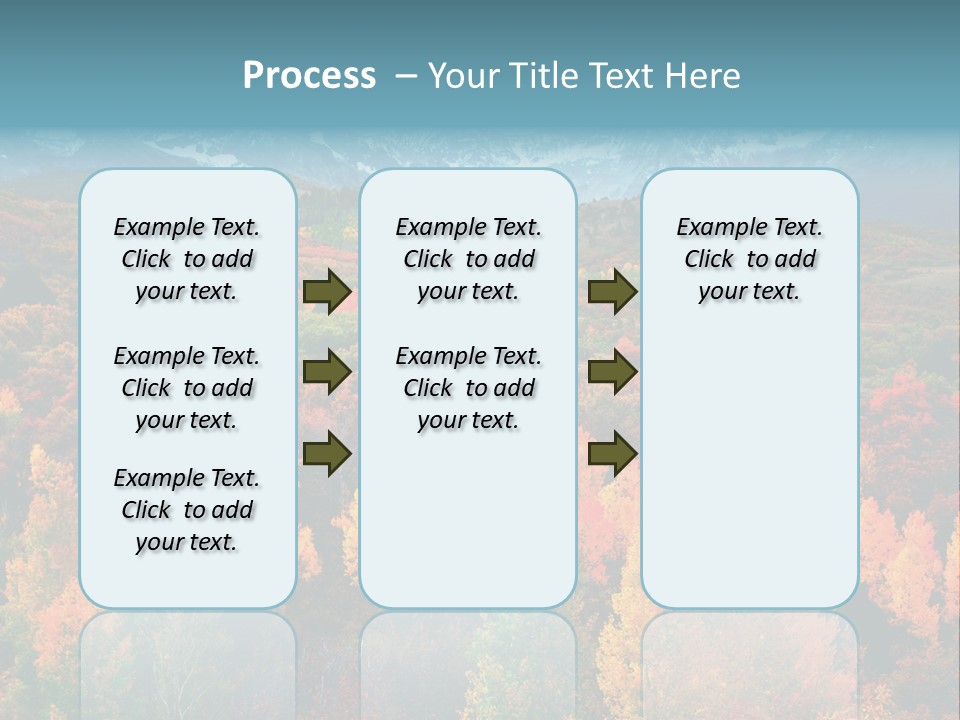 A Scenic View Of A Mountain Range With Colorful Trees PowerPoint Template