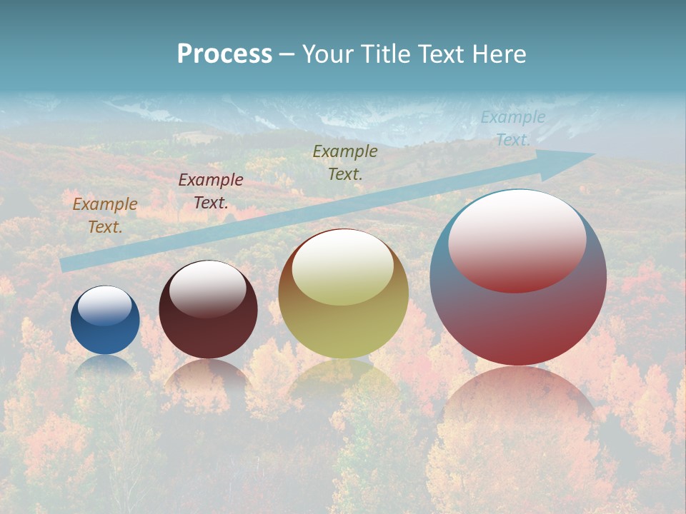 A Scenic View Of A Mountain Range With Colorful Trees PowerPoint Template