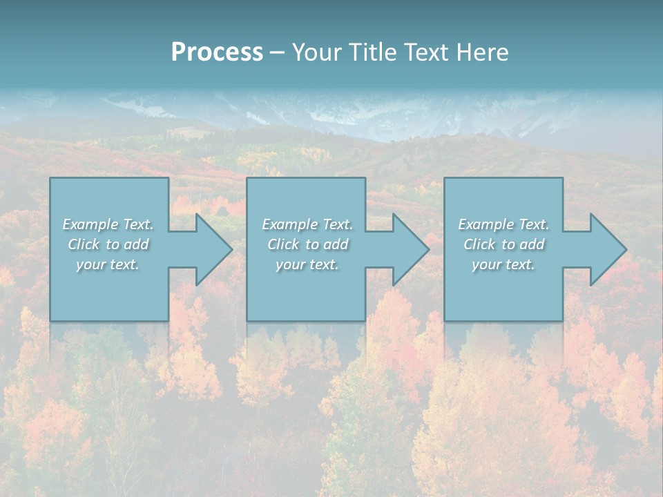 A Scenic View Of A Mountain Range With Colorful Trees PowerPoint Template