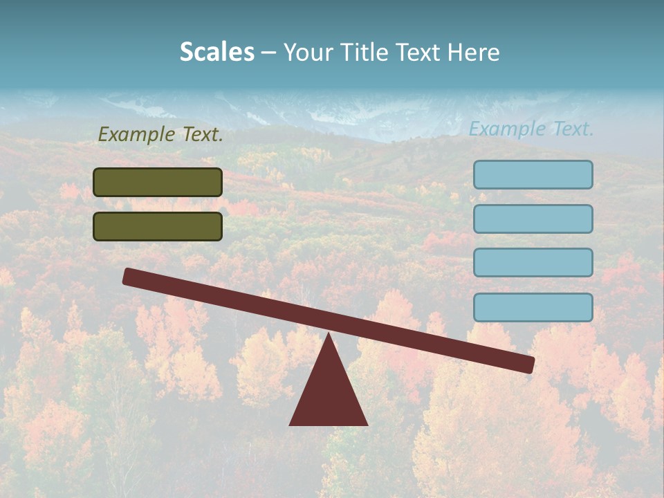 A Scenic View Of A Mountain Range With Colorful Trees PowerPoint Template
