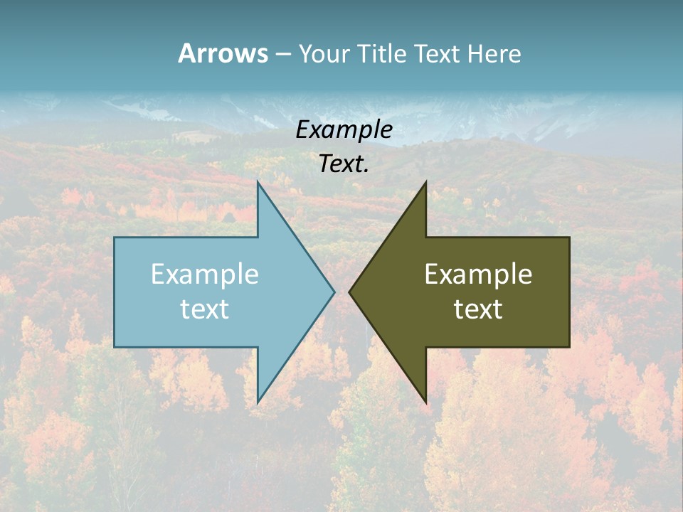 A Scenic View Of A Mountain Range With Colorful Trees PowerPoint Template