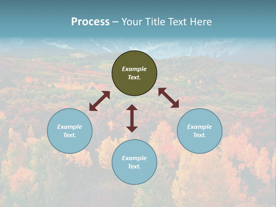 A Scenic View Of A Mountain Range With Colorful Trees PowerPoint Template