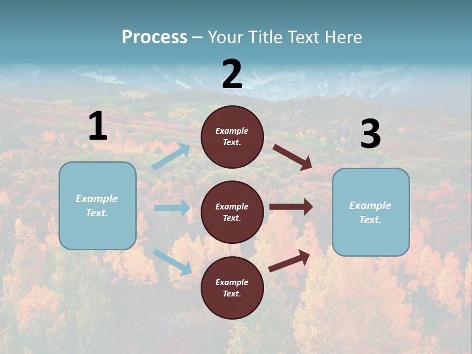 A Scenic View Of A Mountain Range With Colorful Trees PowerPoint Template