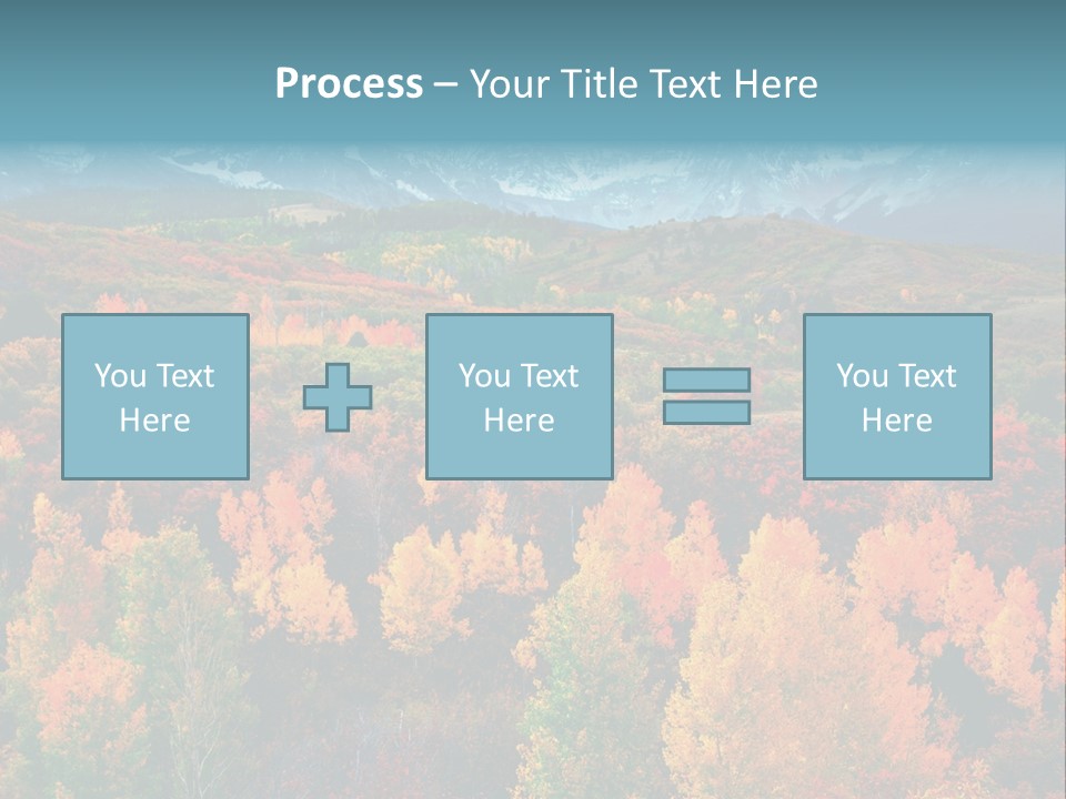 A Scenic View Of A Mountain Range With Colorful Trees PowerPoint Template