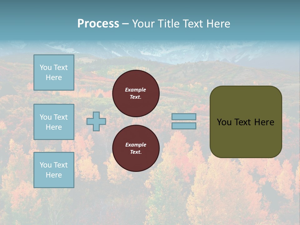 A Scenic View Of A Mountain Range With Colorful Trees PowerPoint Template