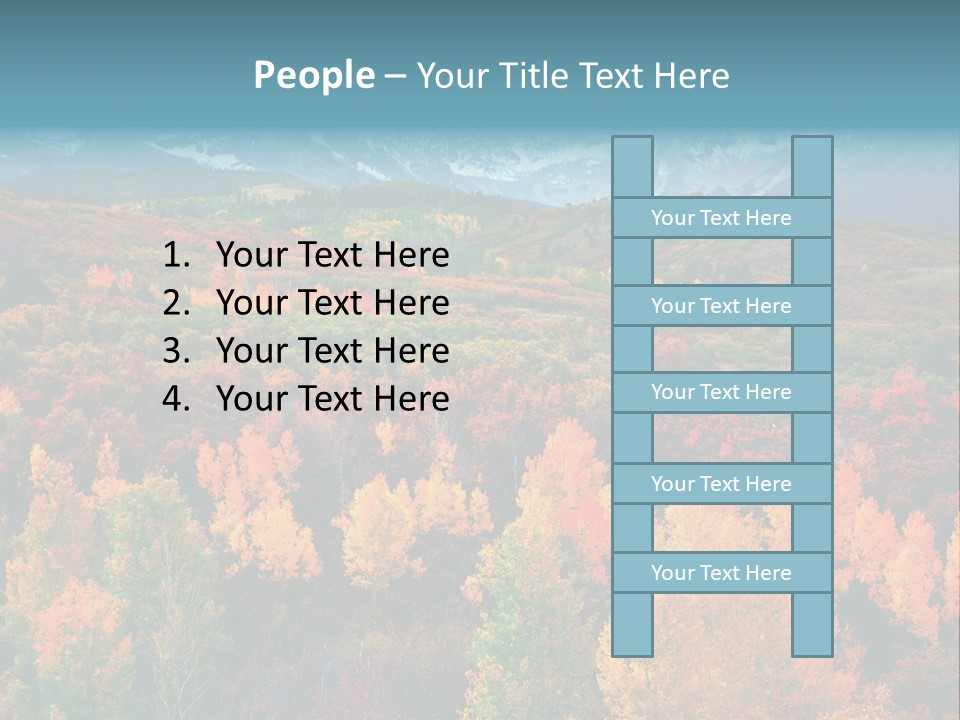 A Scenic View Of A Mountain Range With Colorful Trees PowerPoint Template