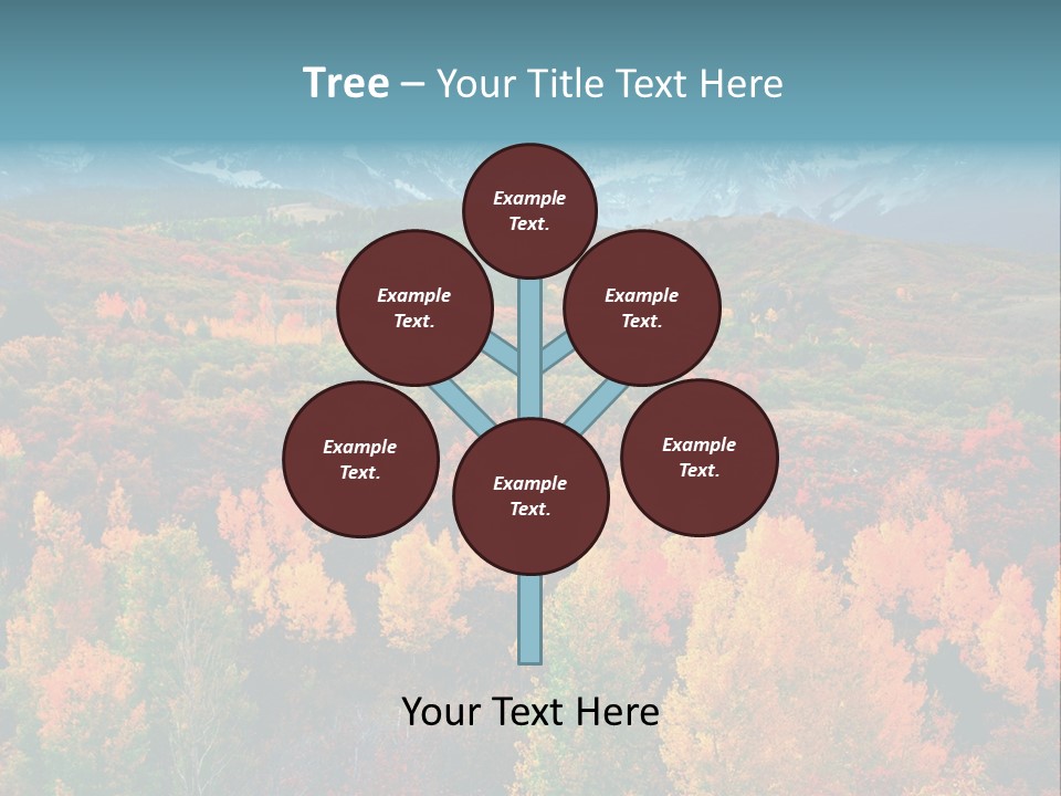 A Scenic View Of A Mountain Range With Colorful Trees PowerPoint Template