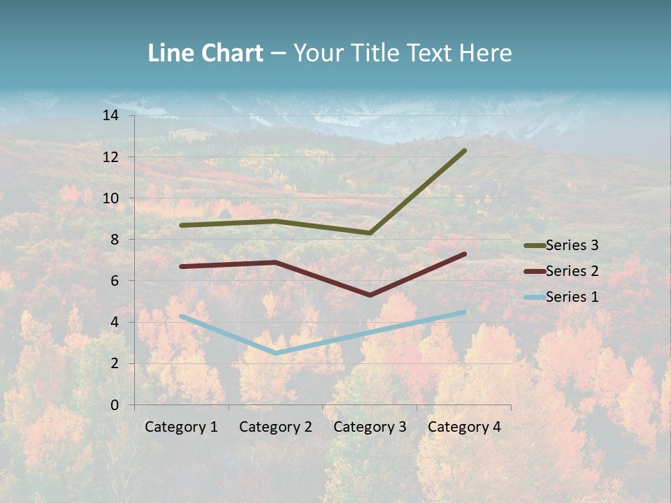 A Scenic View Of A Mountain Range With Colorful Trees PowerPoint Template