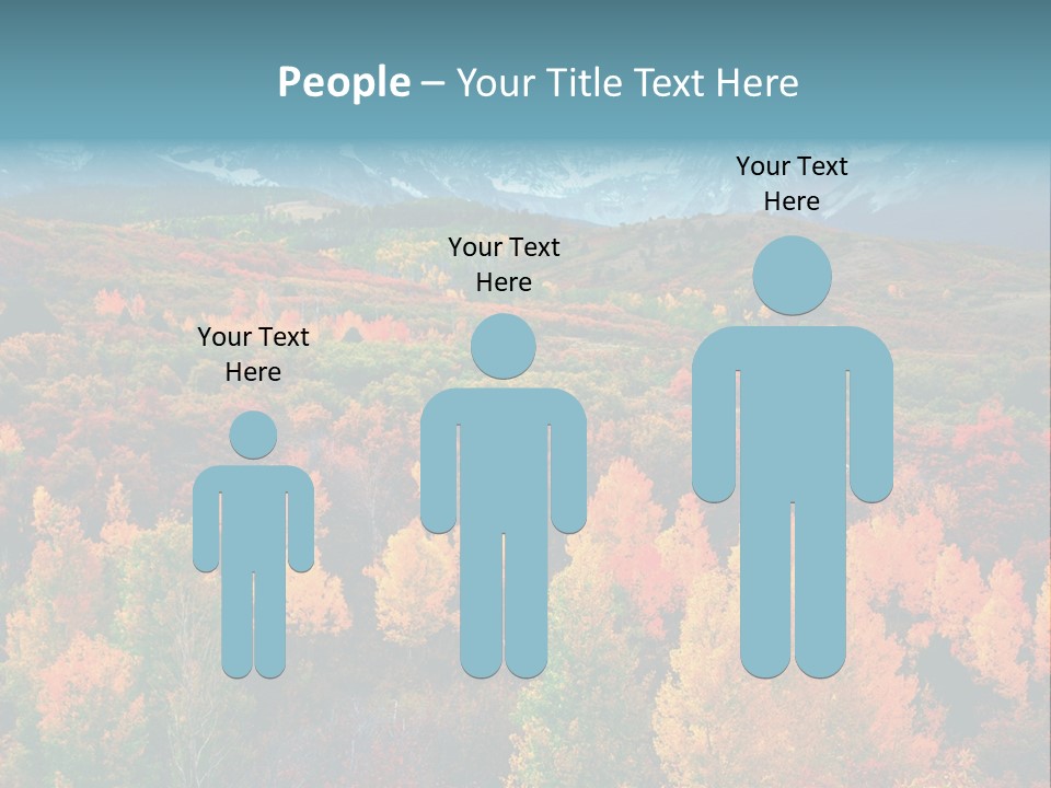 A Scenic View Of A Mountain Range With Colorful Trees PowerPoint Template