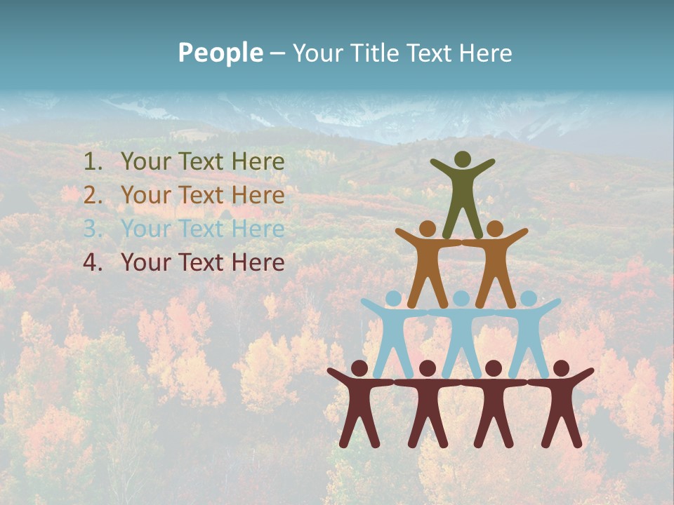 A Scenic View Of A Mountain Range With Colorful Trees PowerPoint Template
