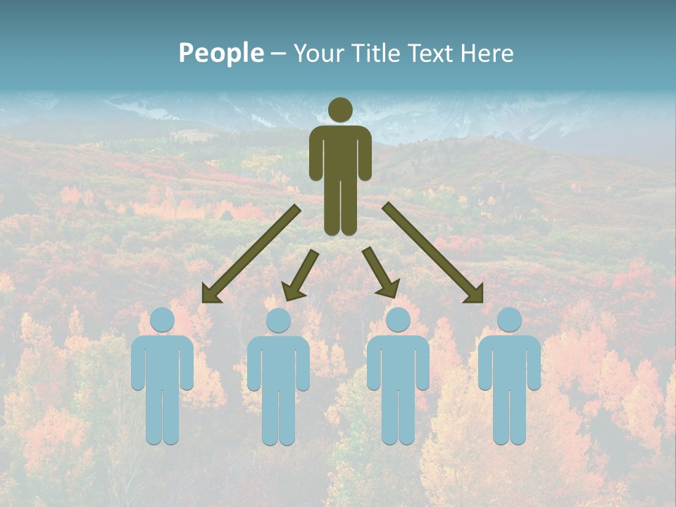 A Scenic View Of A Mountain Range With Colorful Trees PowerPoint Template