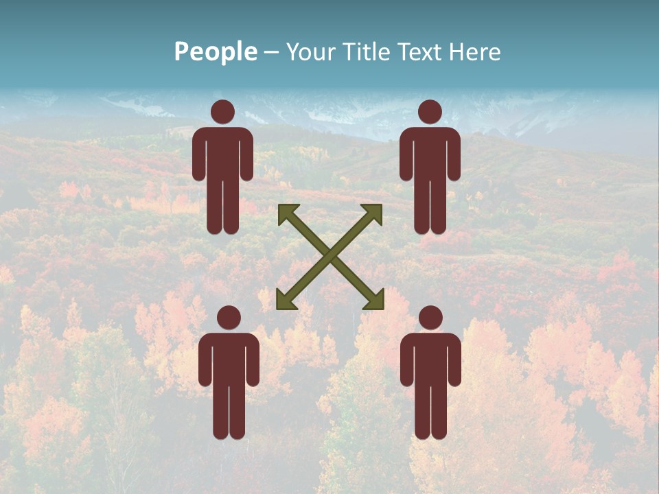 A Scenic View Of A Mountain Range With Colorful Trees PowerPoint Template