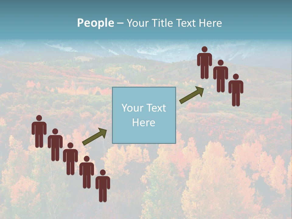 A Scenic View Of A Mountain Range With Colorful Trees PowerPoint Template