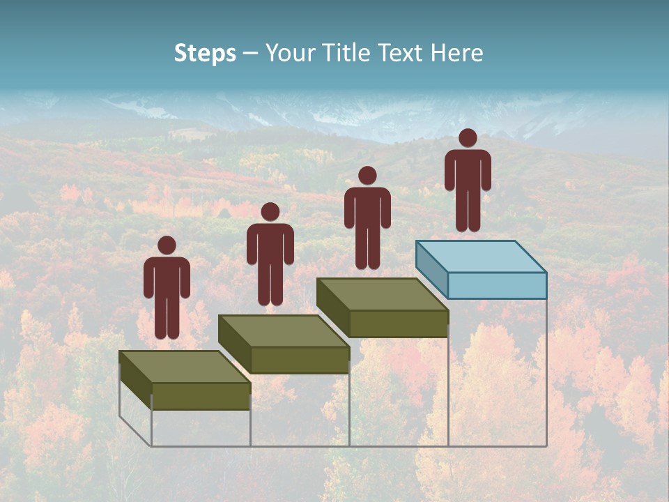 A Scenic View Of A Mountain Range With Colorful Trees PowerPoint Template