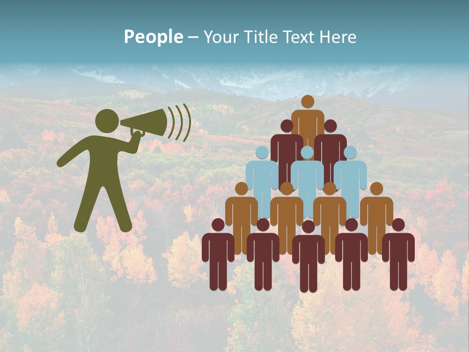 A Scenic View Of A Mountain Range With Colorful Trees PowerPoint Template