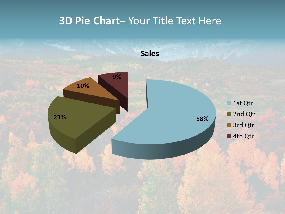 A Scenic View Of A Mountain Range With Colorful Trees PowerPoint Template