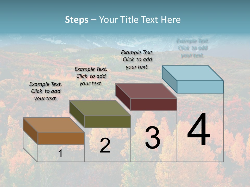 A Scenic View Of A Mountain Range With Colorful Trees PowerPoint Template