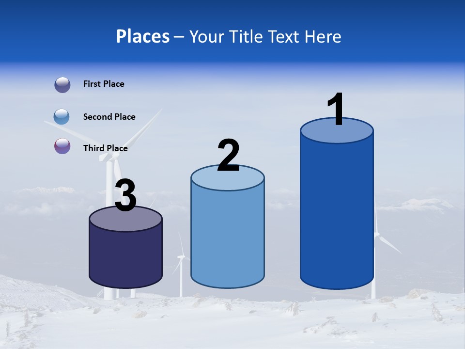 Windturbine Winter Windmill PowerPoint Template
