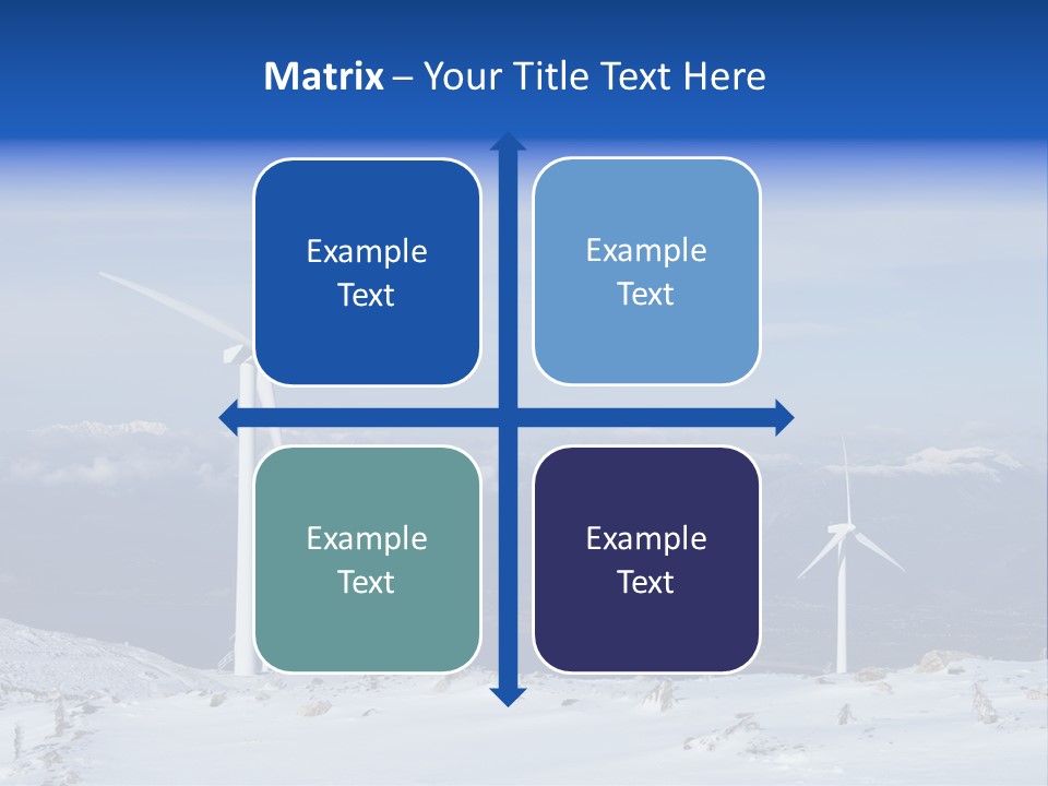 Windturbine Winter Windmill PowerPoint Template