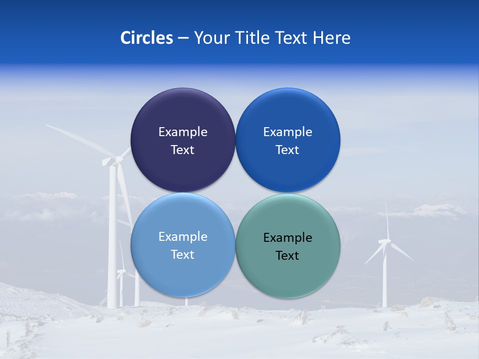 Windturbine Winter Windmill PowerPoint Template