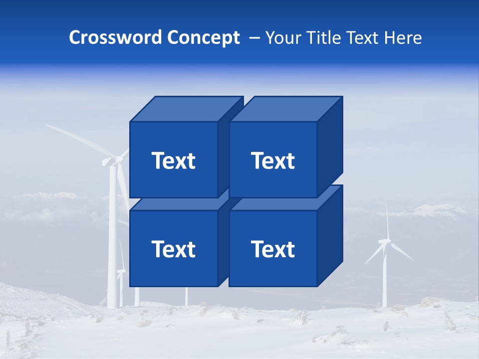 Windturbine Winter Windmill PowerPoint Template