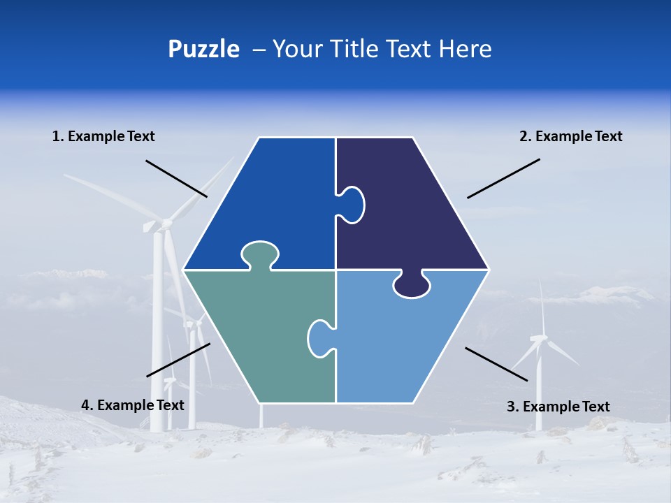 Windturbine Winter Windmill PowerPoint Template