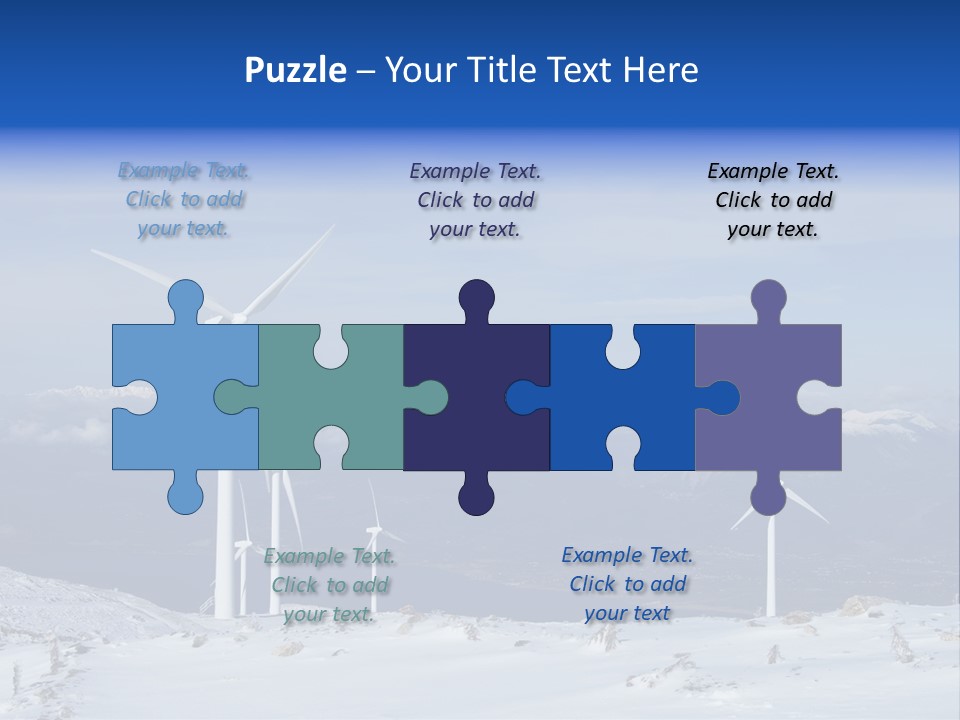 Windturbine Winter Windmill PowerPoint Template