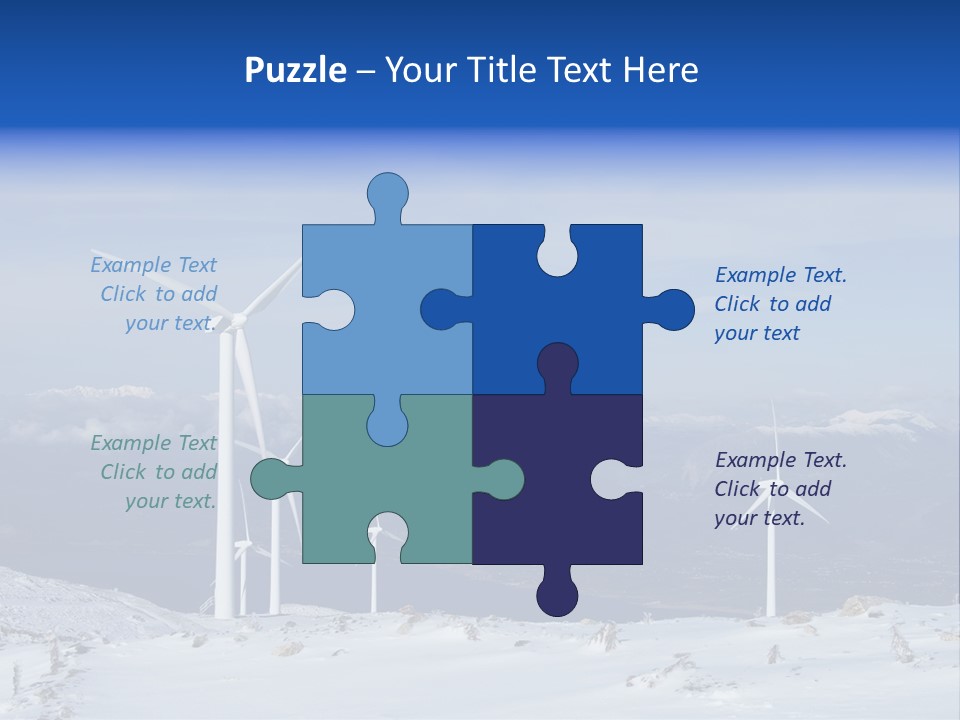Windturbine Winter Windmill PowerPoint Template