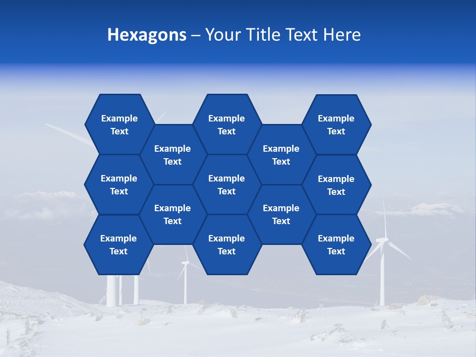 Windturbine Winter Windmill PowerPoint Template