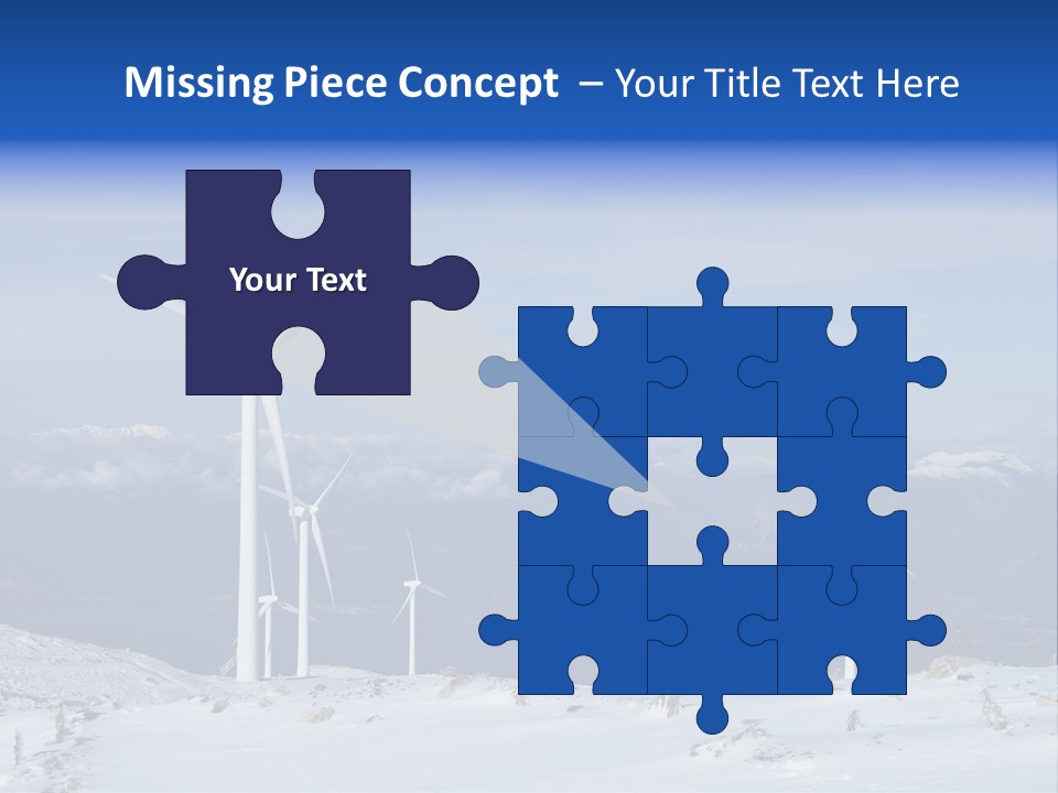 Windturbine Winter Windmill PowerPoint Template
