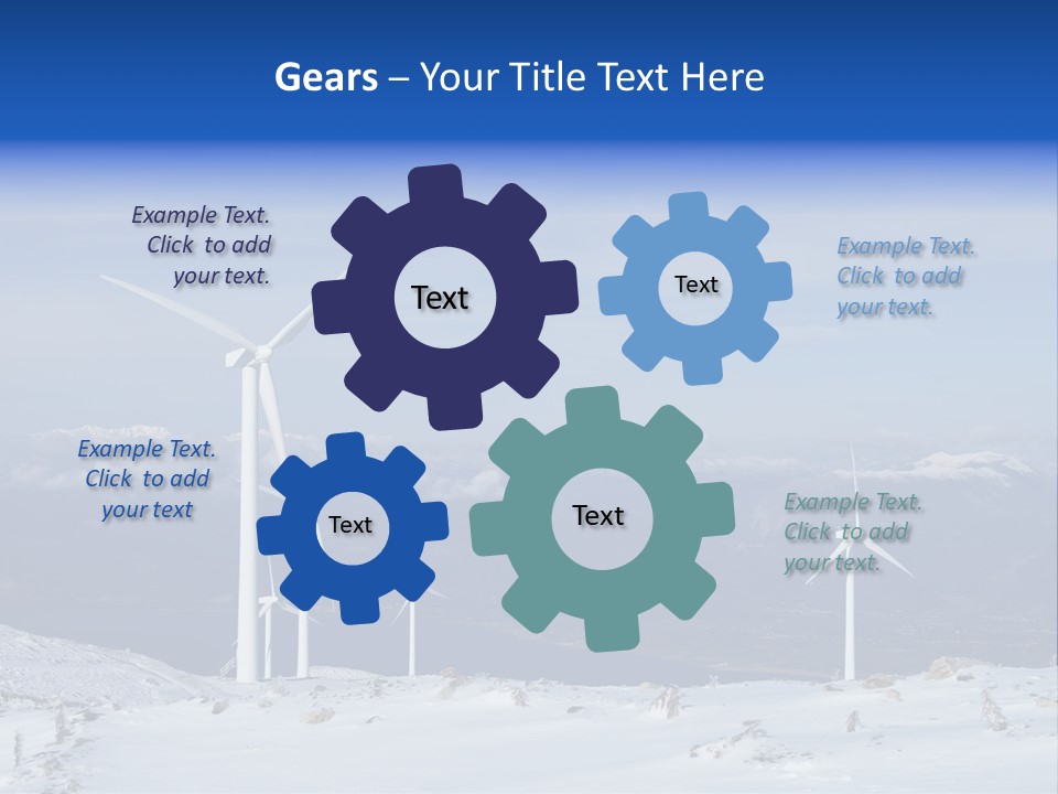 Windturbine Winter Windmill PowerPoint Template