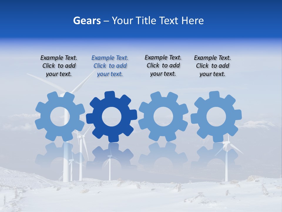 Windturbine Winter Windmill PowerPoint Template