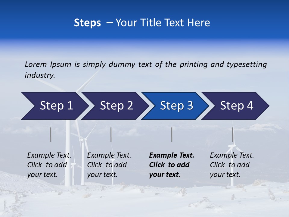 Windturbine Winter Windmill PowerPoint Template